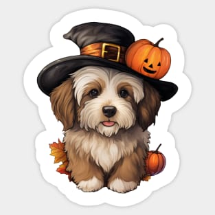 Fall puppy Dog Halloween Sticker